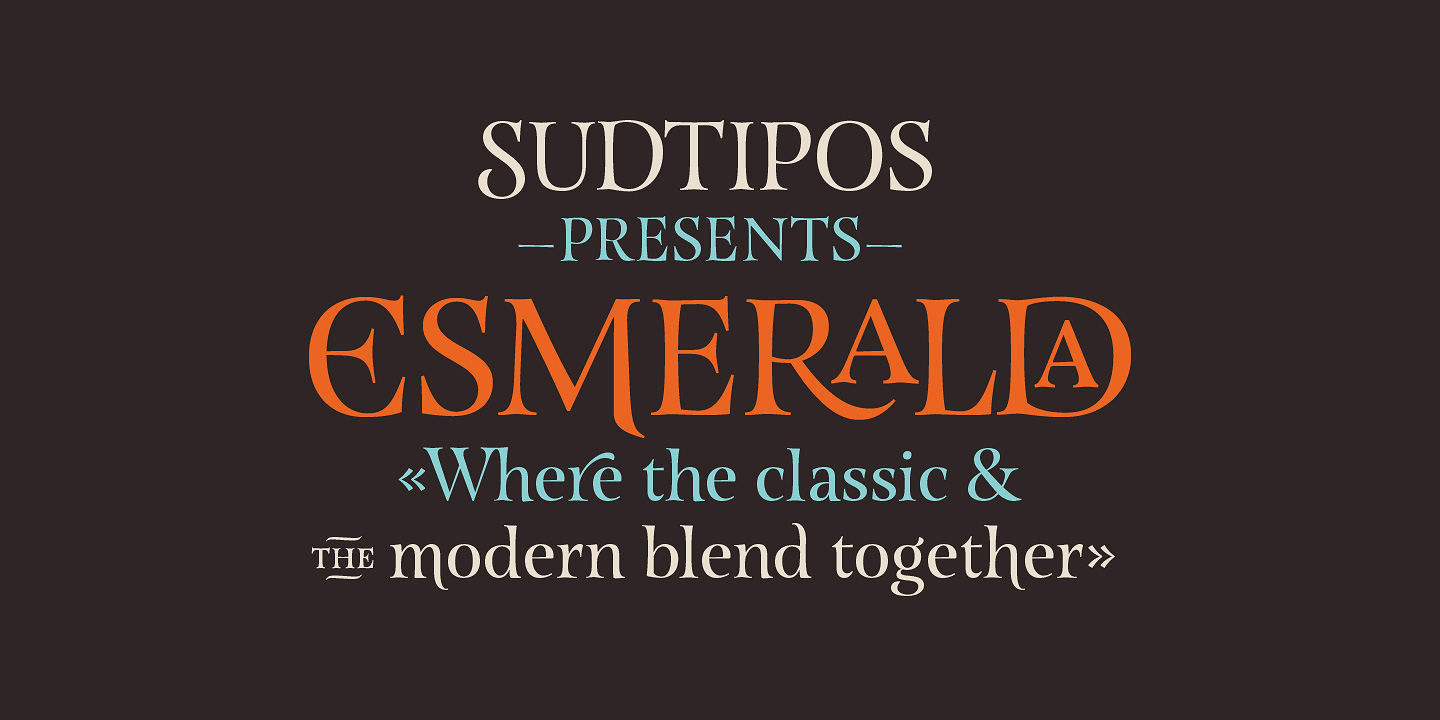 Пример шрифта Esmeralda Pro